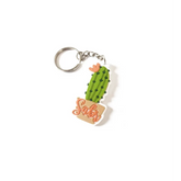 Sleutelhanger -sabr cactus met bloem, leuke sleutelhanger -sabr cactus accessory